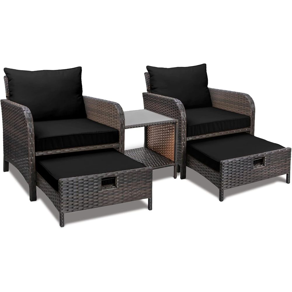 Outdoor Furniture Lounge Set - Balkon Mobilyası 5 Parçalı Veranda Oturma