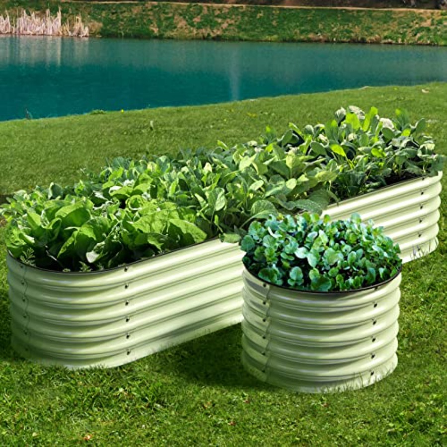 Planter Raised Metal - Dış mekan için tasarlanmış, modüler, galvanizli