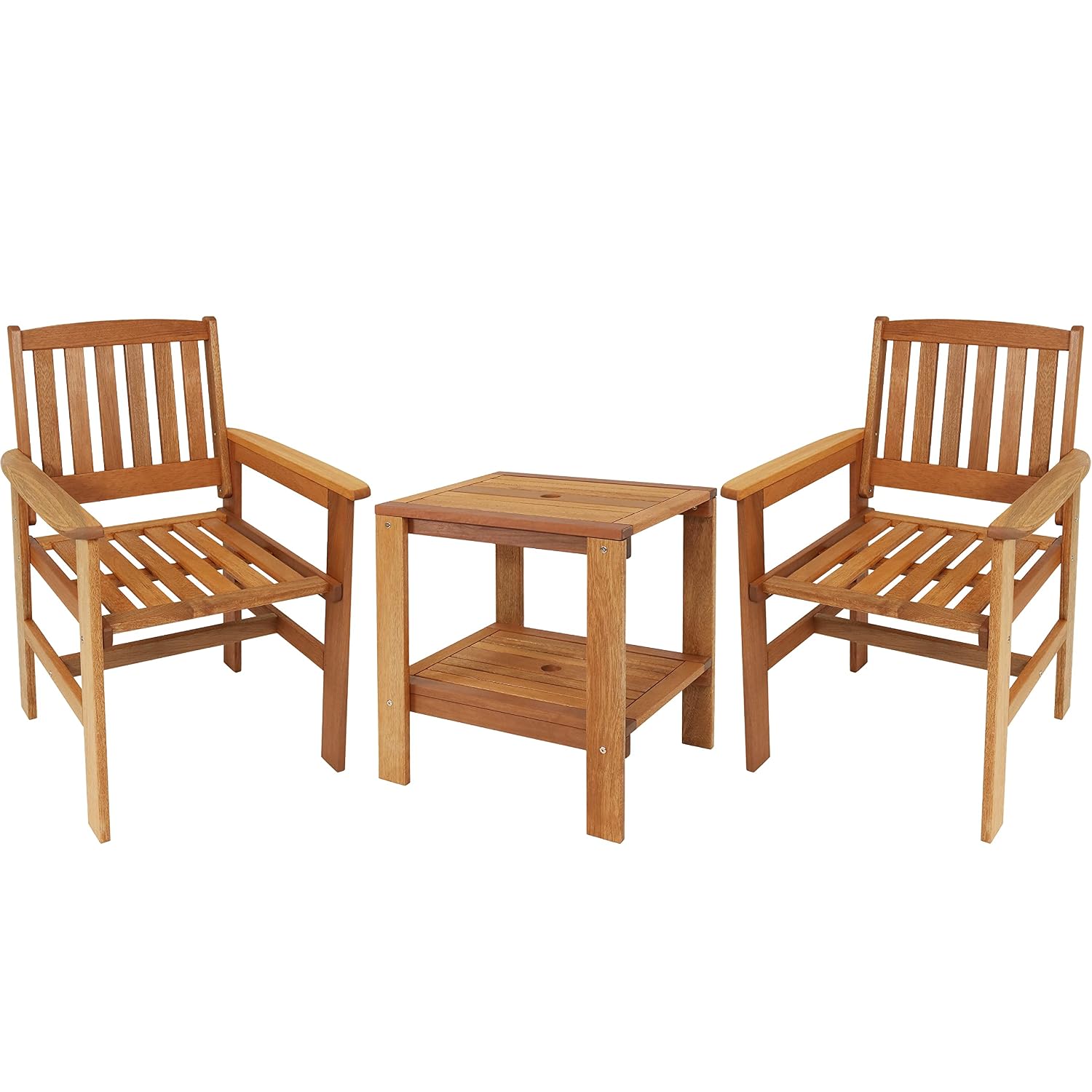 Outdoor Furniture Oil Teak - 3 Parçalı Ahşap Bahçe Takımı, 2