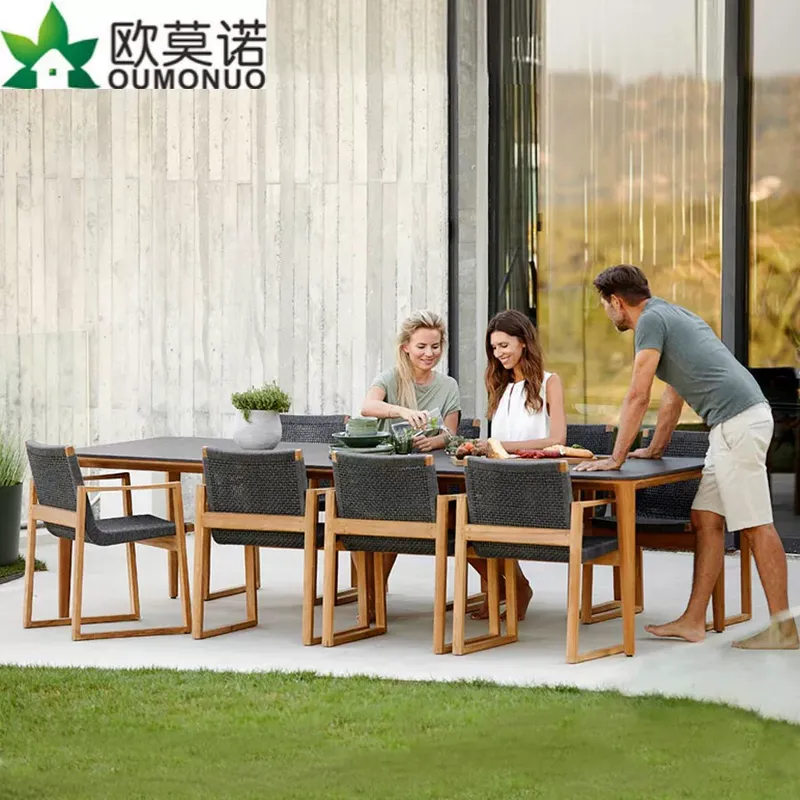Outdoor Furniture Teak - Dış Mekan Rattan Tik Ahşap Yemek
