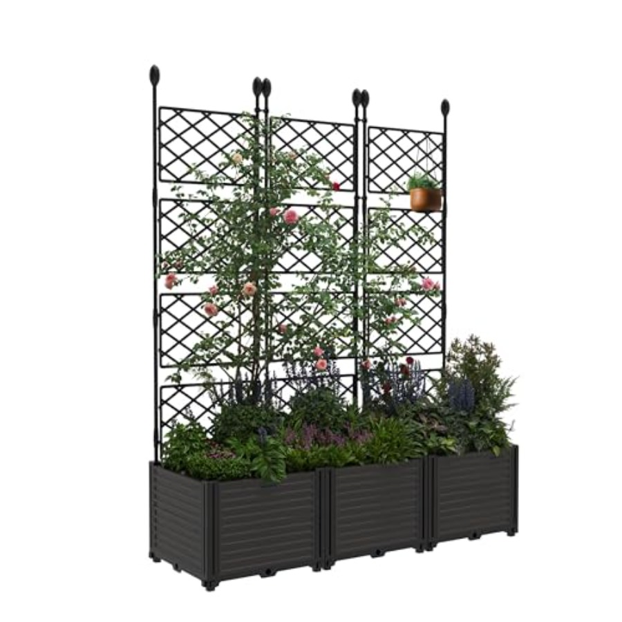Planter Raised Metal - 3 adet modüler yükseltilmiş bahçe yatağı