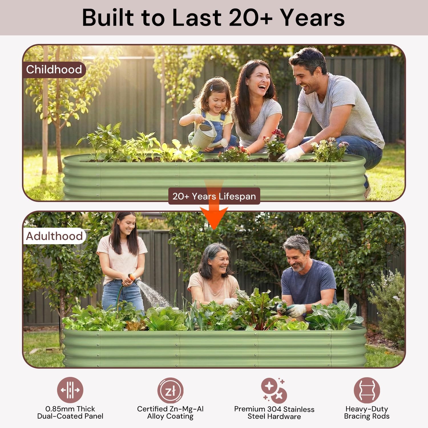 Galvanizli Yükseltilmiş Bahçe  - Planter Raised Metal incelemesi ve fiyatı