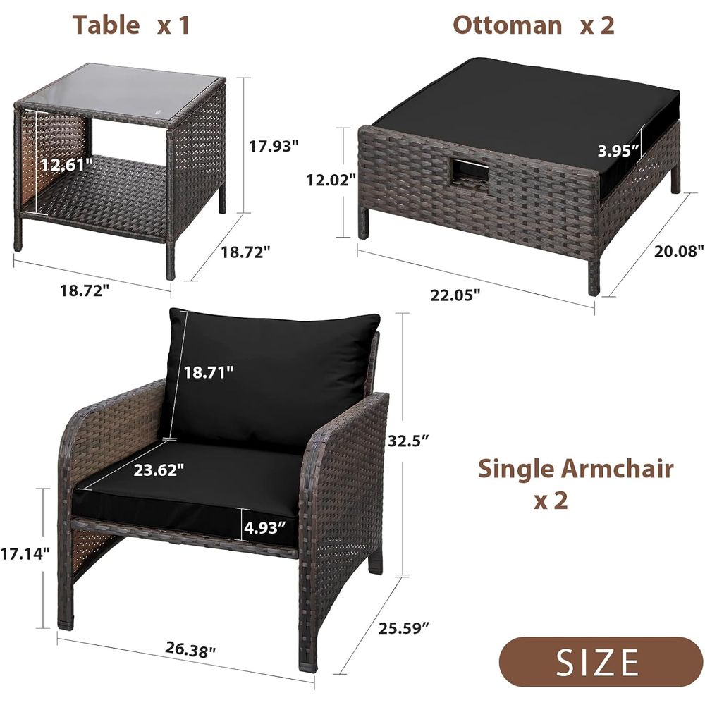 Balkon Mobilyası 5 Parçalı Ver - Outdoor Furniture Lounge Set incelemesi ve fiyatı