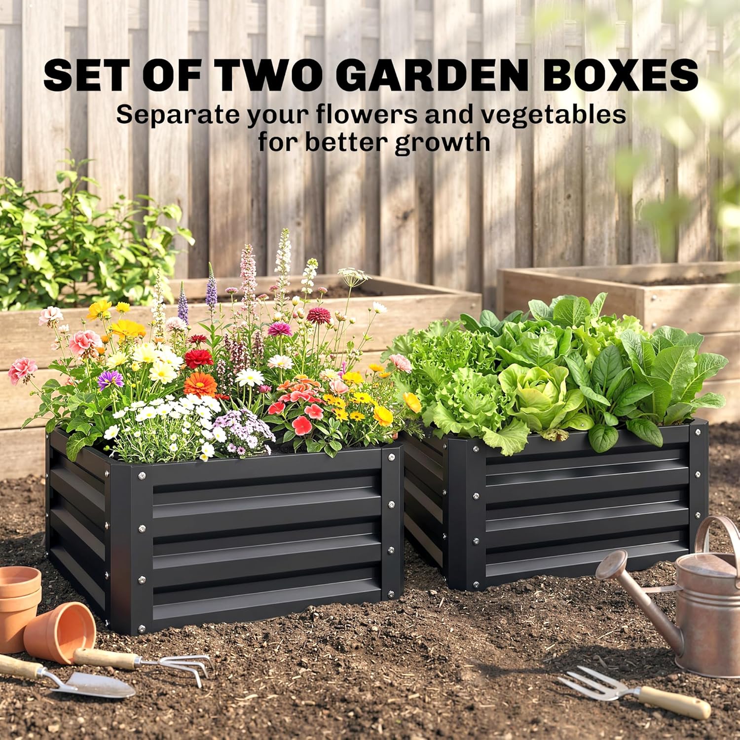 2 Parçalı Galvanizli Yükseltil - Planter Raised Metal incelemesi ve fiyatı