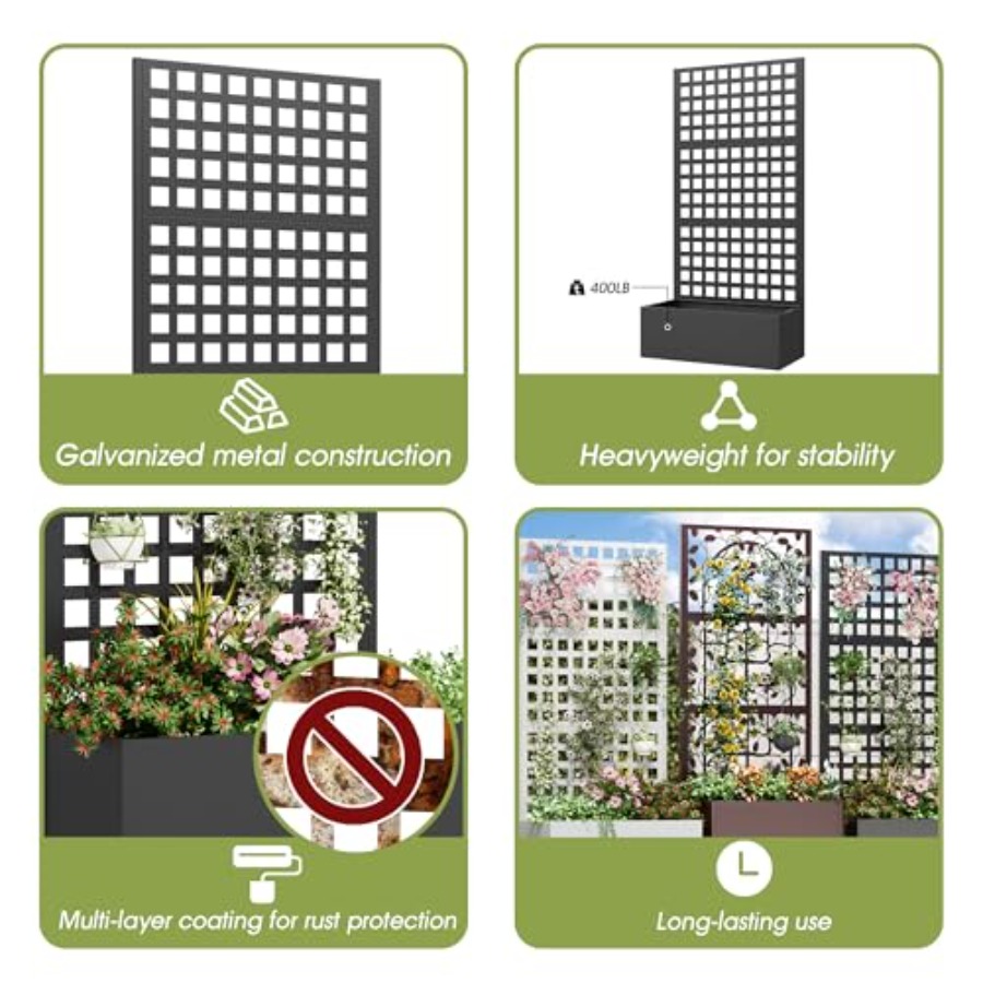 Metal Sera Panjurlu Saksı, Yük - Planter Raised Metal incelemesi ve fiyatı