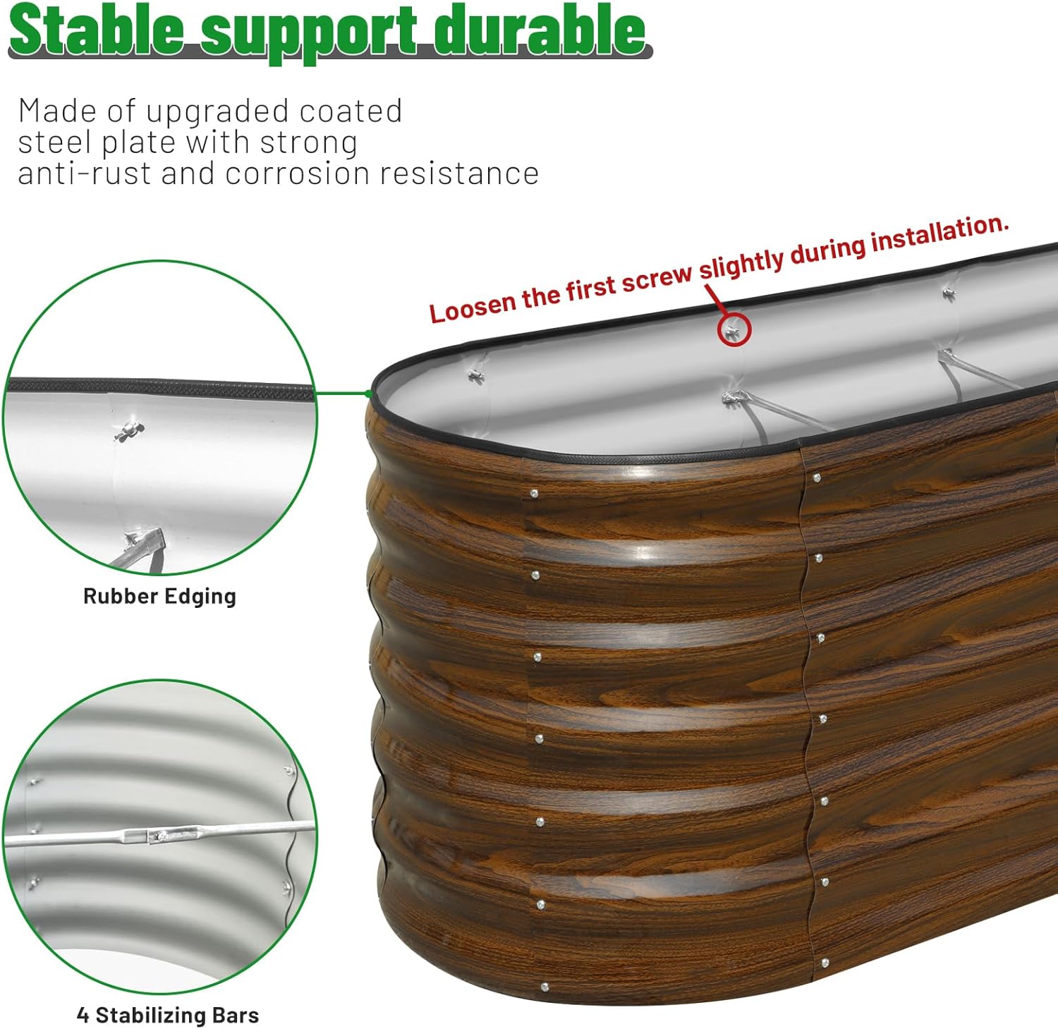 Galvanizli Çelik Yükseltilmiş  - Planter Raised Metal incelemesi ve fiyatı