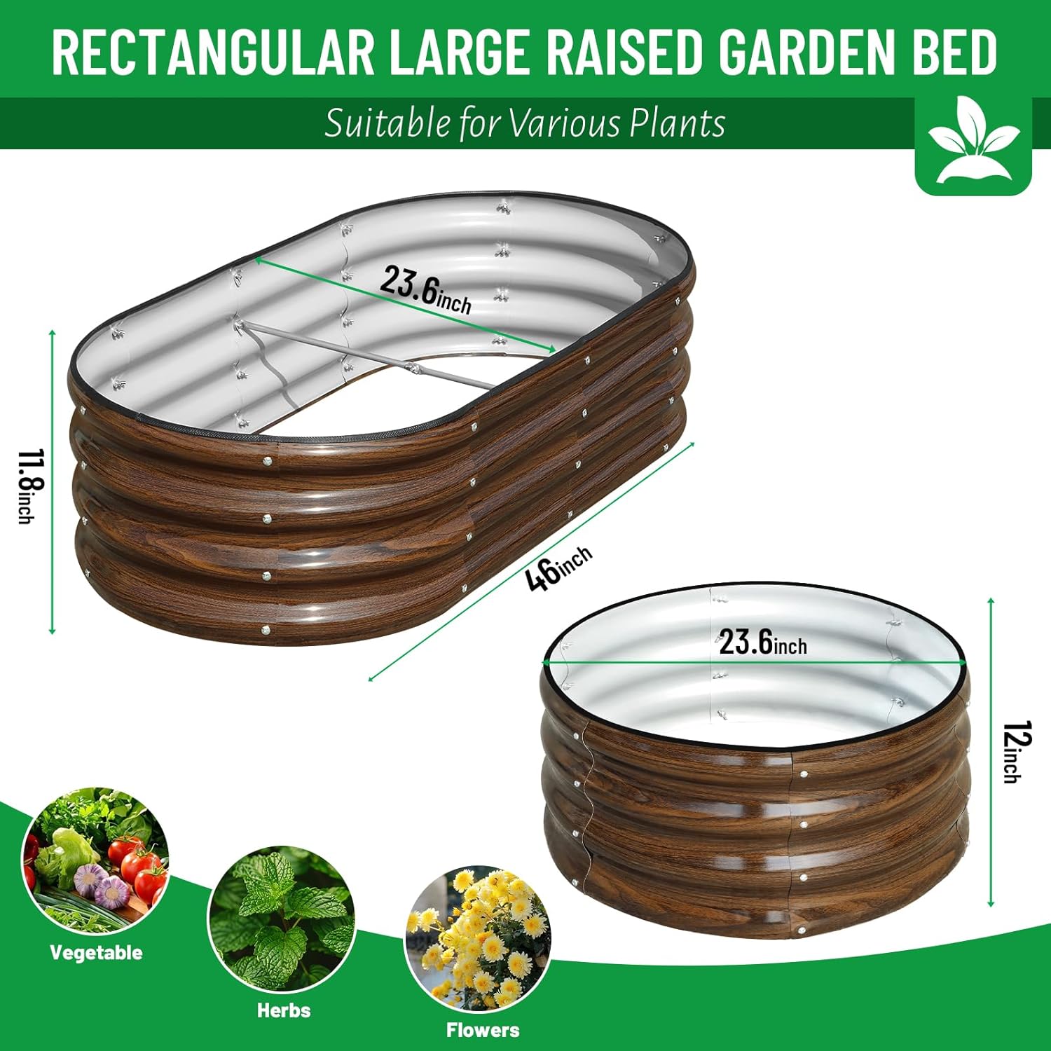 3'lü Galvaniz Çelik Yükseltilm - Planter Raised Metal incelemesi ve fiyatı
