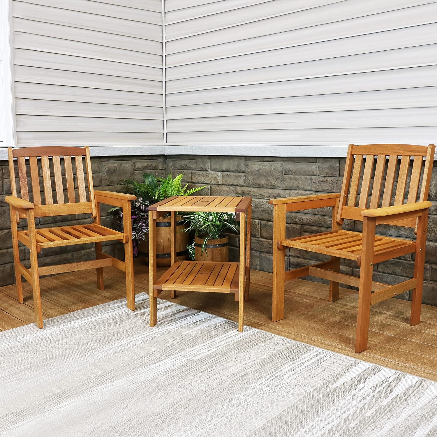 3 Parçalı Ahşap Bahçe Takımı,  - Outdoor Furniture Oil Teak incelemesi ve fiyatı