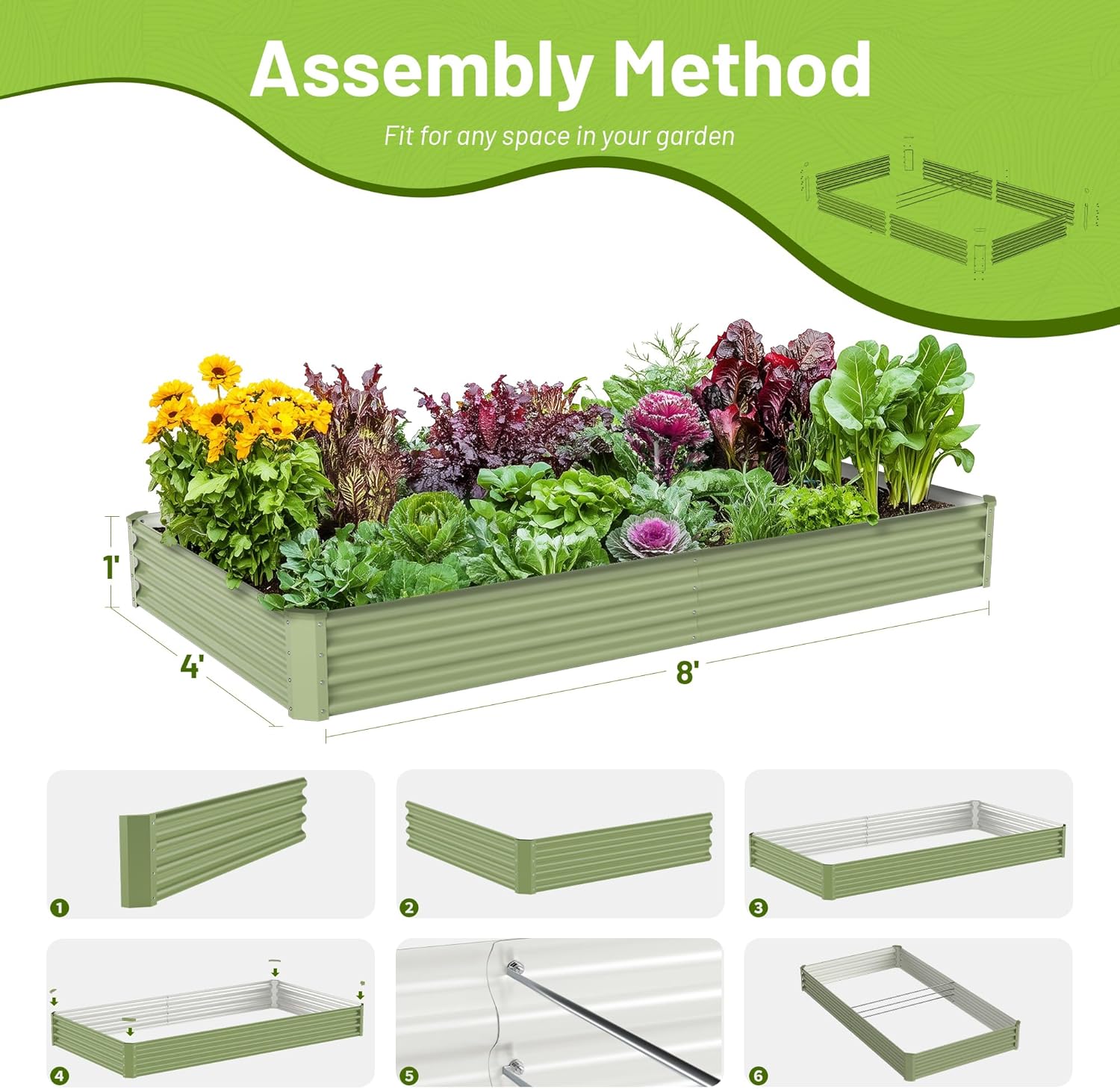 Açık Hava Sebze Bahçesi Metal  - Planter Raised Metal incelemesi ve fiyatı