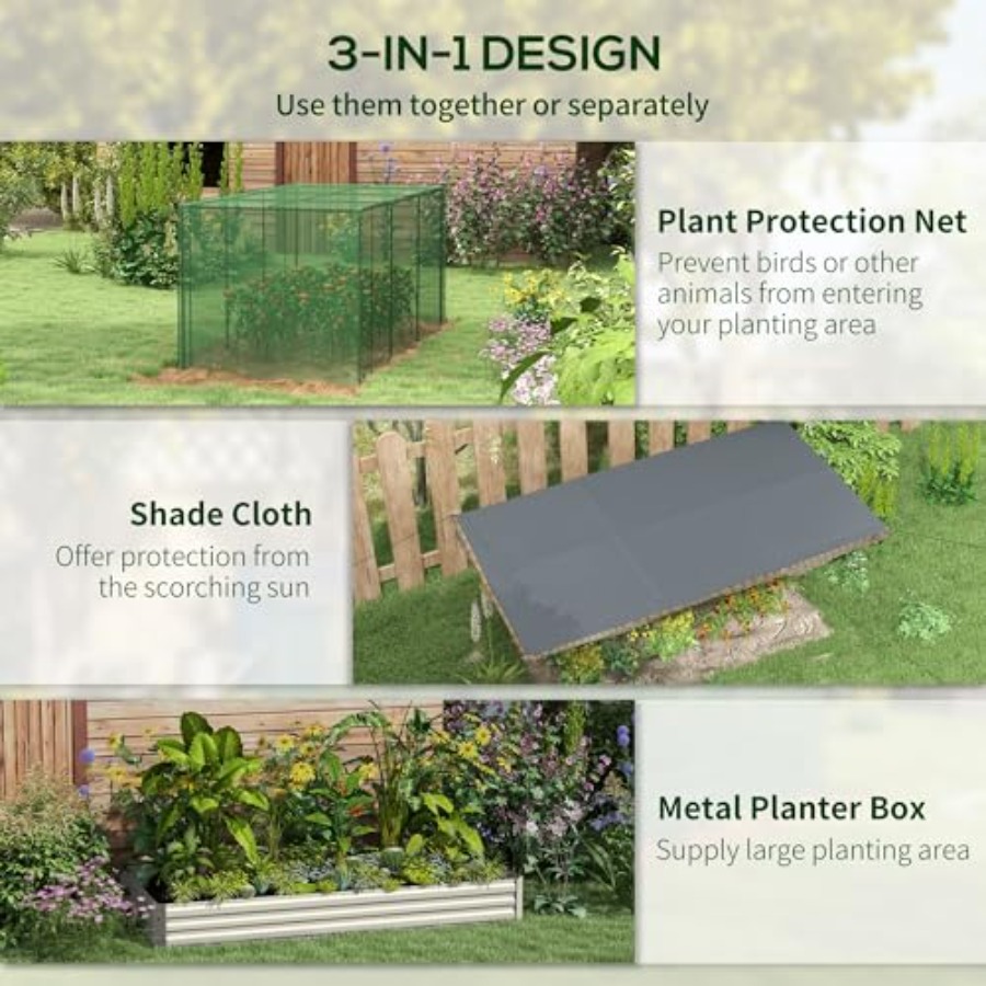 7,3 x 3,4 x 1 ft Galvanizli Yü - Planter Raised Metal incelemesi ve fiyatı