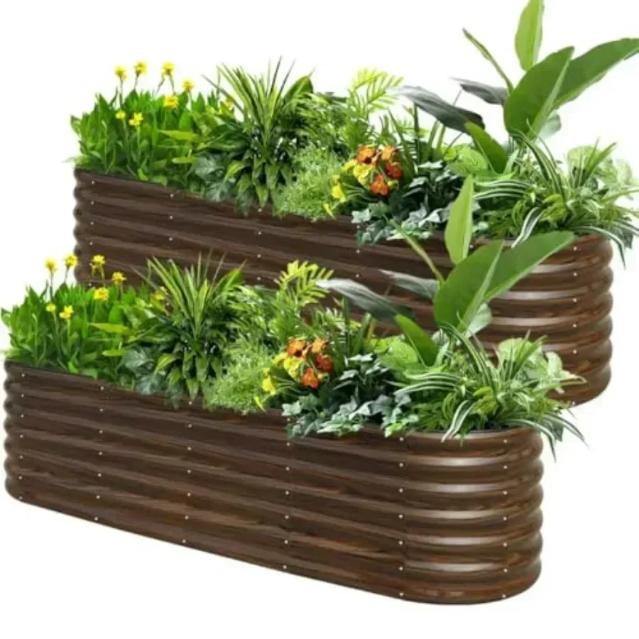 2'li Paket Galvanizli Çelik Yü - Planter Raised Metal incelemesi ve fiyatı