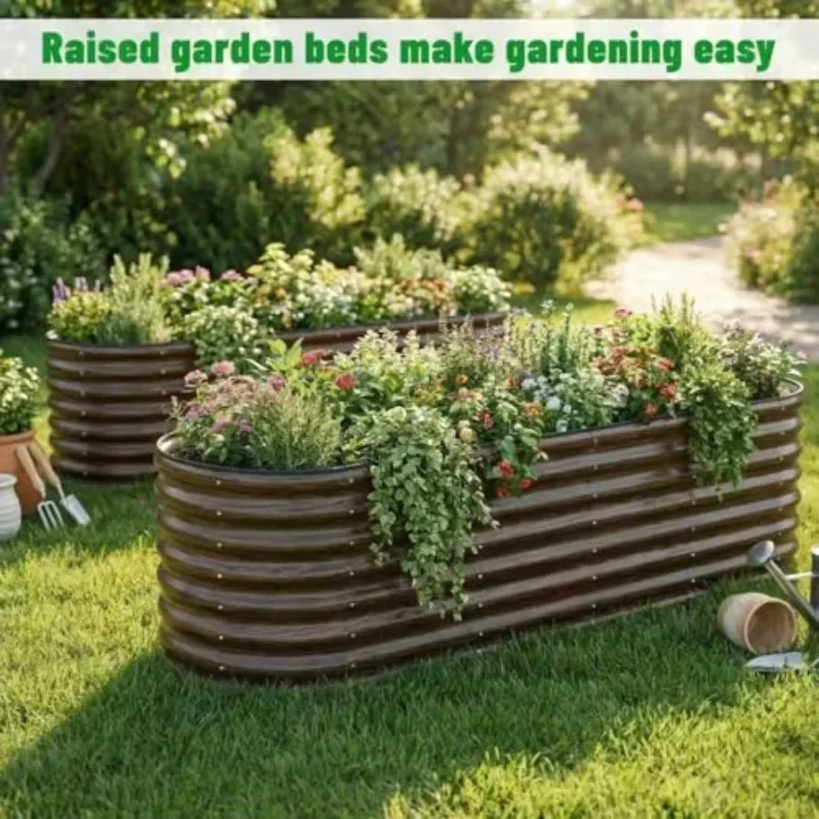 2'li Paket Galvanizli Çelik Yü - Planter Raised Metal incelemesi ve fiyatı