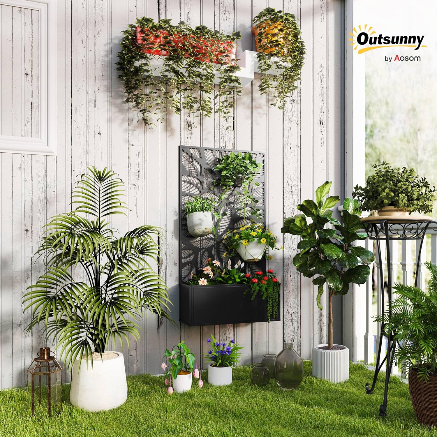Tırmanıcı Bitkiler için Çerçev - Planter Raised Metal incelemesi ve fiyatı