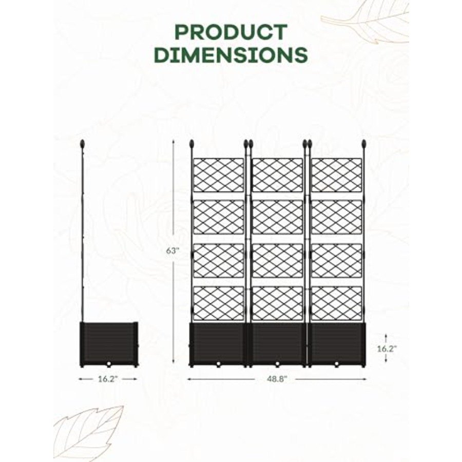 3 adet modüler yükseltilmiş ba - Planter Raised Metal incelemesi ve fiyatı