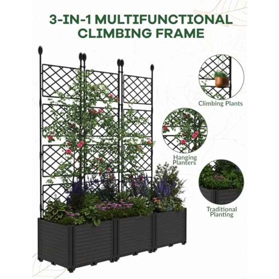 3 adet modüler yükseltilmiş ba - Planter Raised Metal incelemesi ve fiyatı