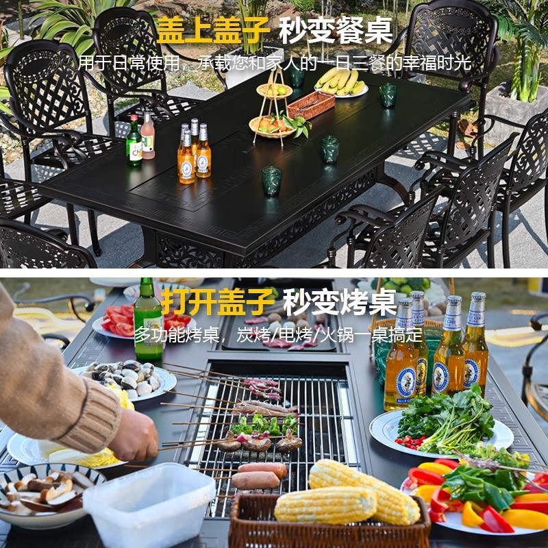 Dış mekan döküm alüminyum masa - Outdoor Furniture Lounge Set incelemesi ve fiyatı