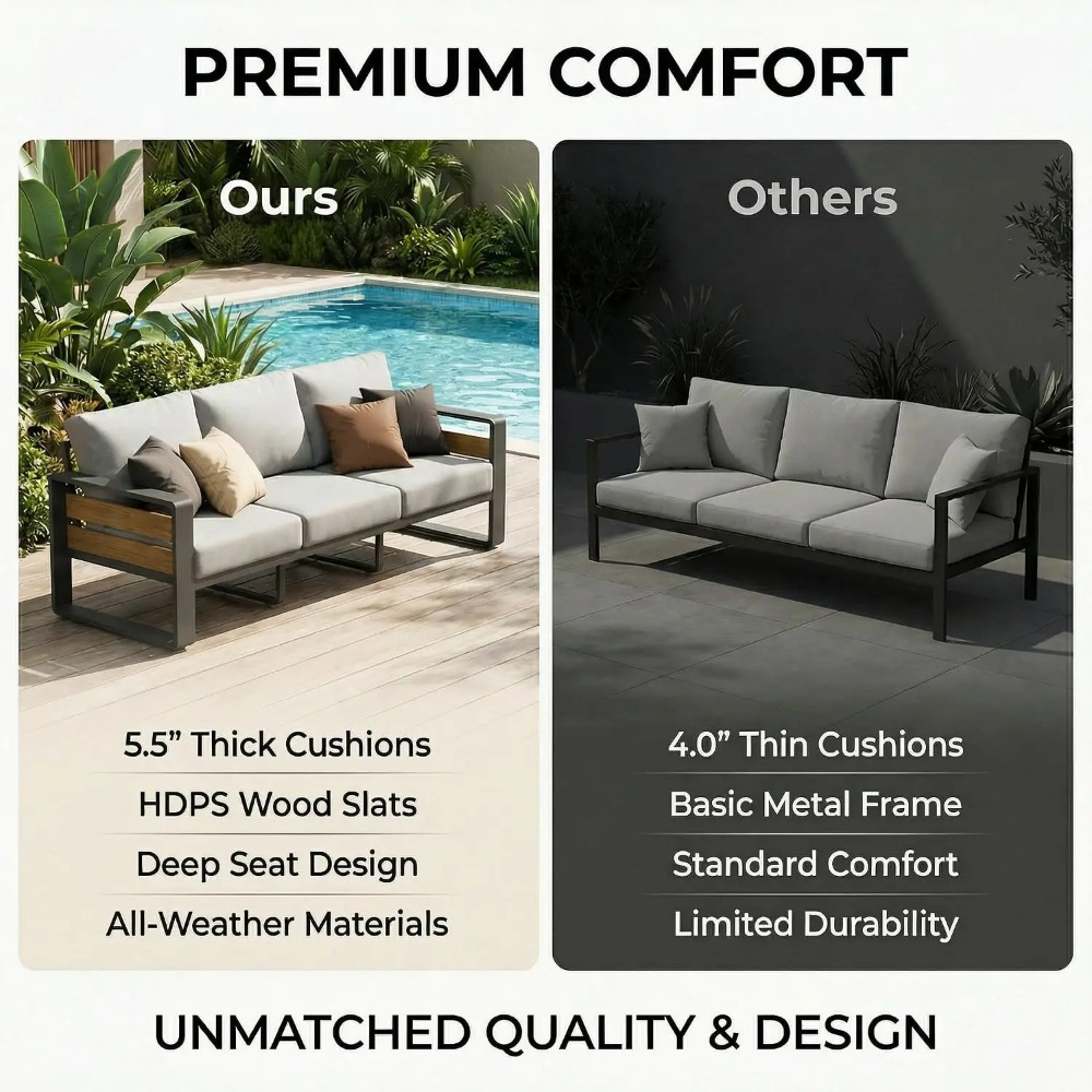 Alüminyum Dış Mekan Veranda Mo - Outdoor Furniture Lounge Set incelemesi ve fiyatı