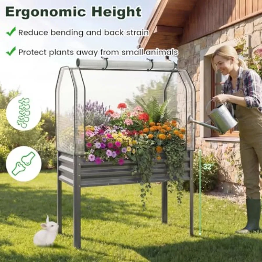 Ayaklı ve Sera Örtüsüyle Birli - Planter Raised Metal incelemesi ve fiyatı