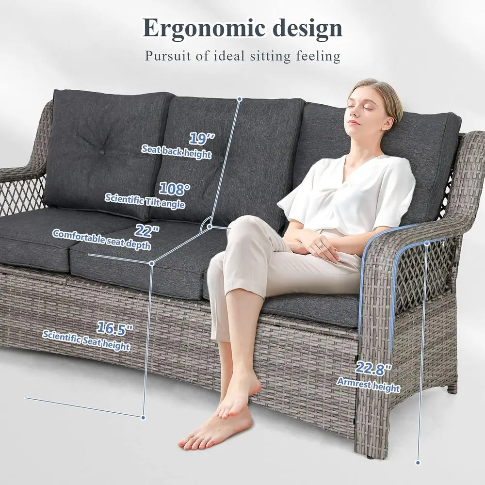 6 Parçalı Gri Açık Hava Hasır  - Outdoor Furniture Lounge Set incelemesi ve fiyatı